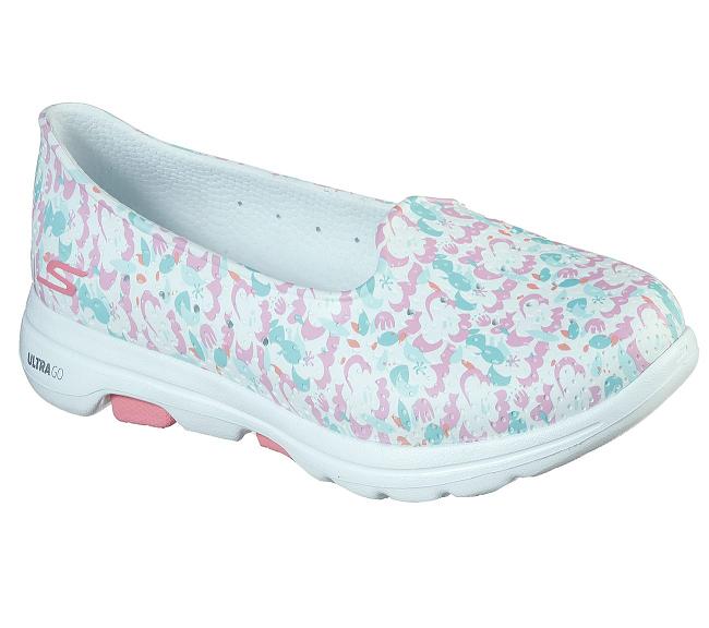 Zapatillas Para Caminar Skechers Mujer - GOwalk 5 Blanco EGQTD7481